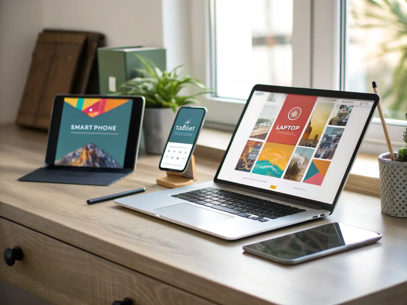 An image of digital ads displayed on various devices, illustrating multi-channel advertising campaigns.