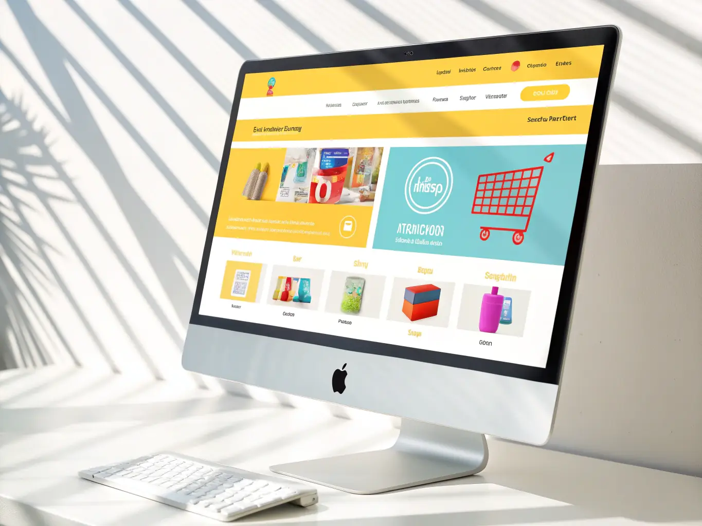 A dynamic image showcasing an eCommerce website interface with various product categories and promotional banners, emphasizing a user-friendly design and seamless shopping experience.